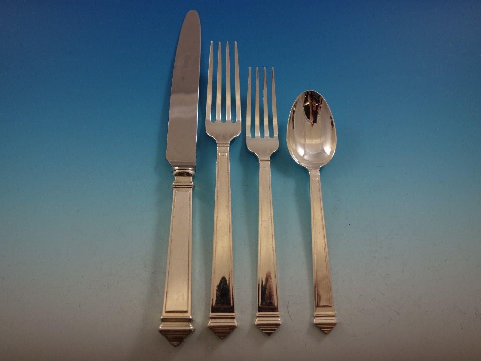 Impressive legend by Fortunoff sterling silver flatware set - 81 pieces. This set includes:

Ten dinner knives, 9 1/2