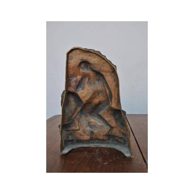 „Legend der Ruinen“ Ägyptisches Bas-Relief aus Bronze von Henri Levasseur im Angebot 5