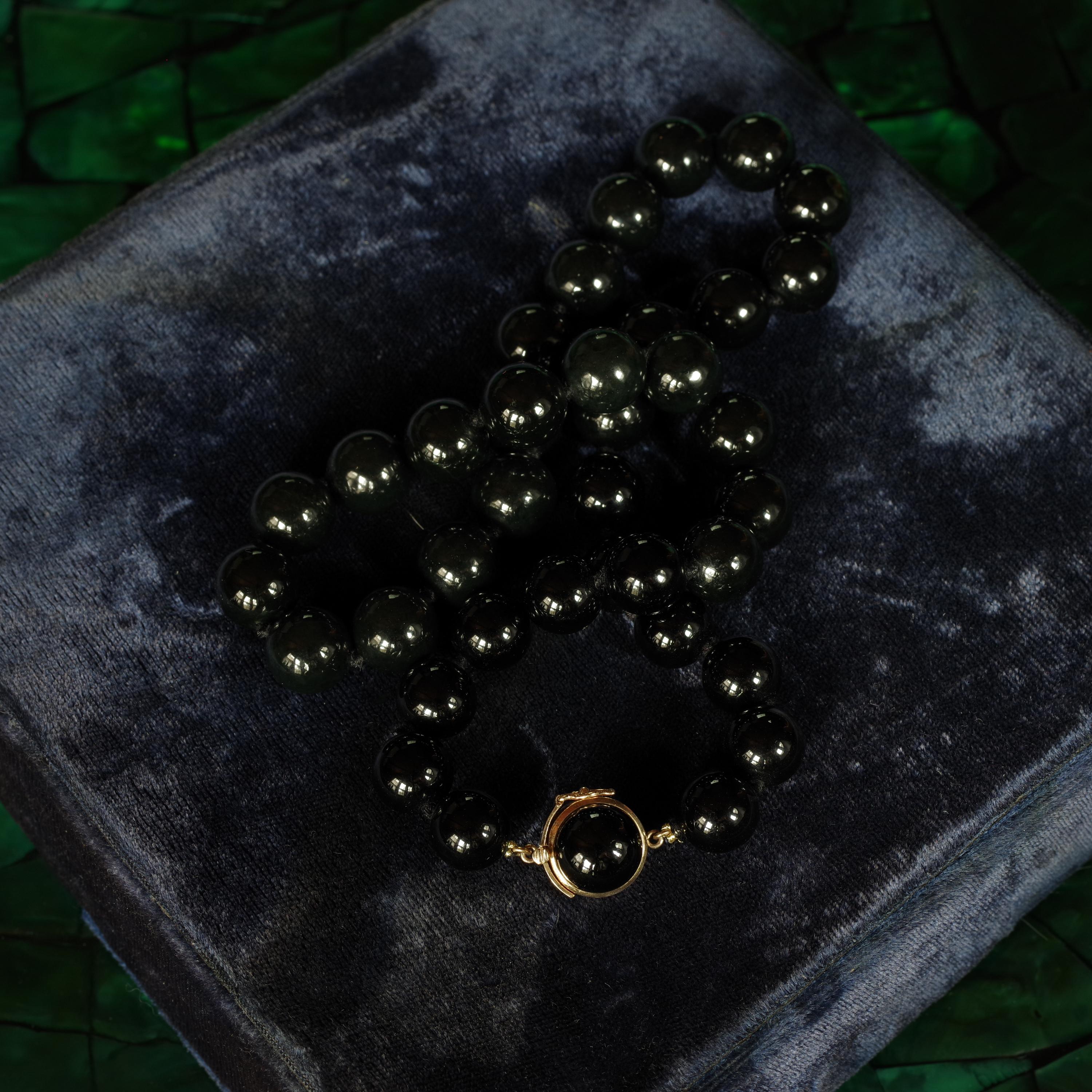 Black Jade Necklace Gump's San Francisco 6