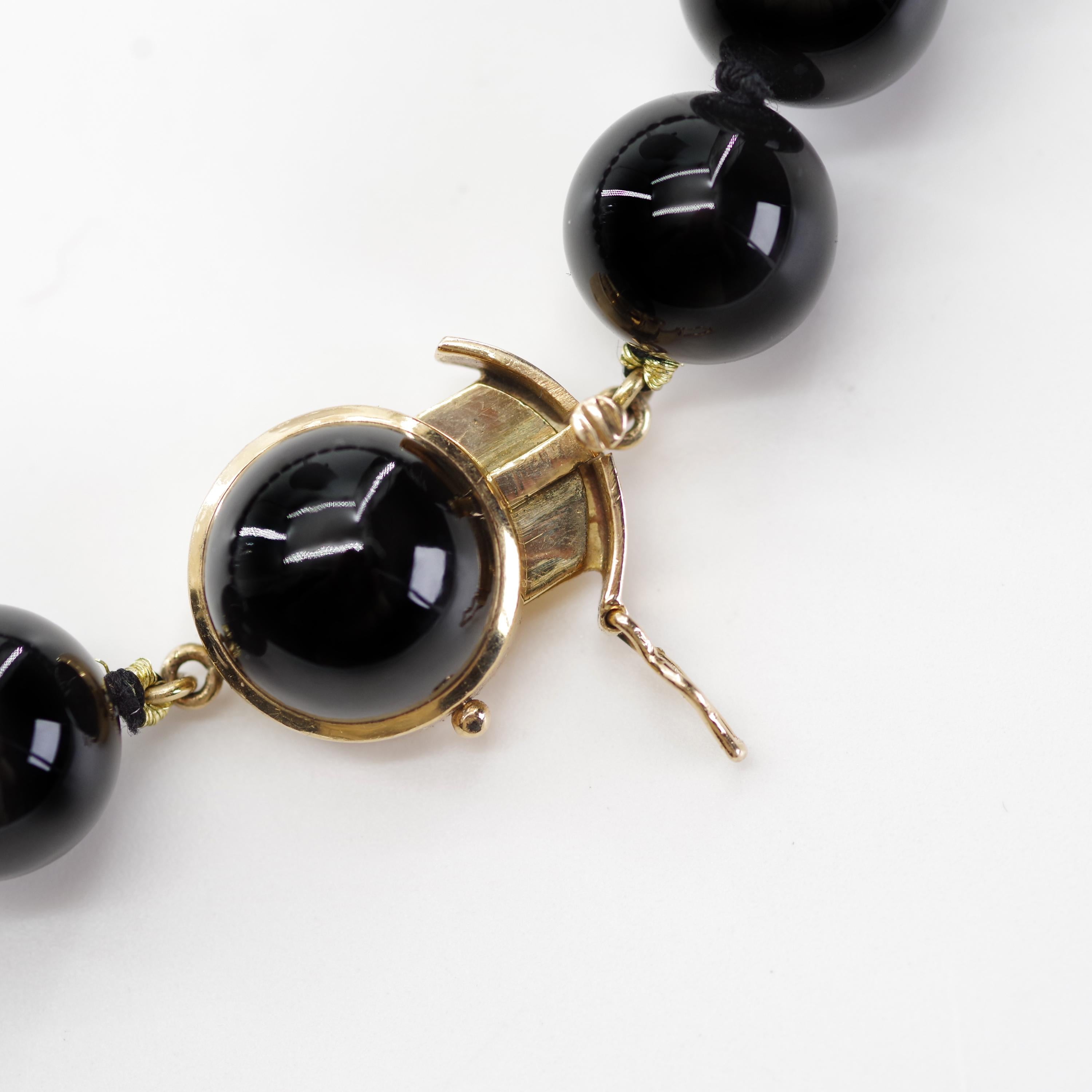 Contemporary Black Jade Necklace Gump's San Francisco