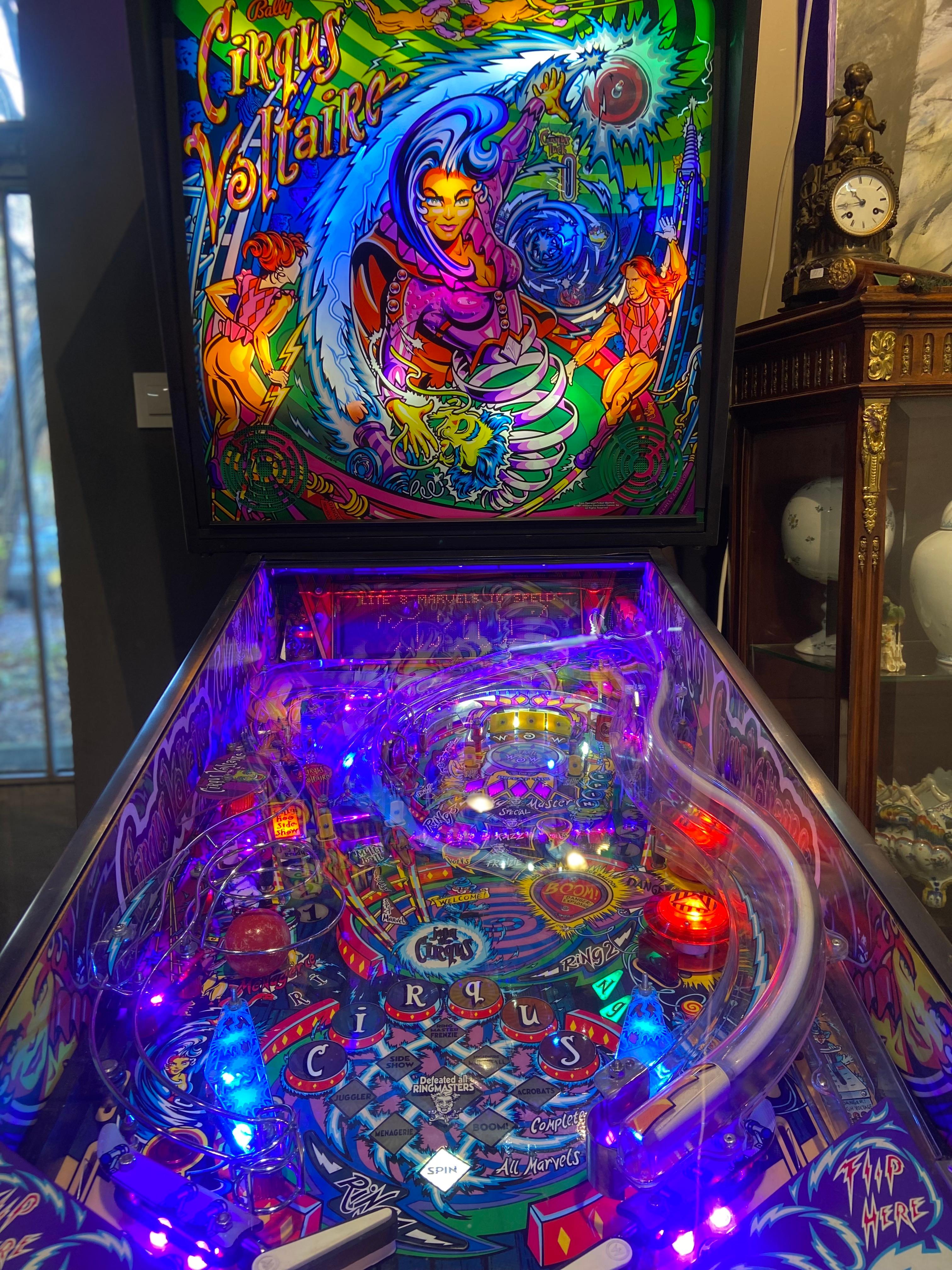 Legendary Circus Voltaire Pinball Game by Williams Electronic Games Made in 1997 For Sale 3