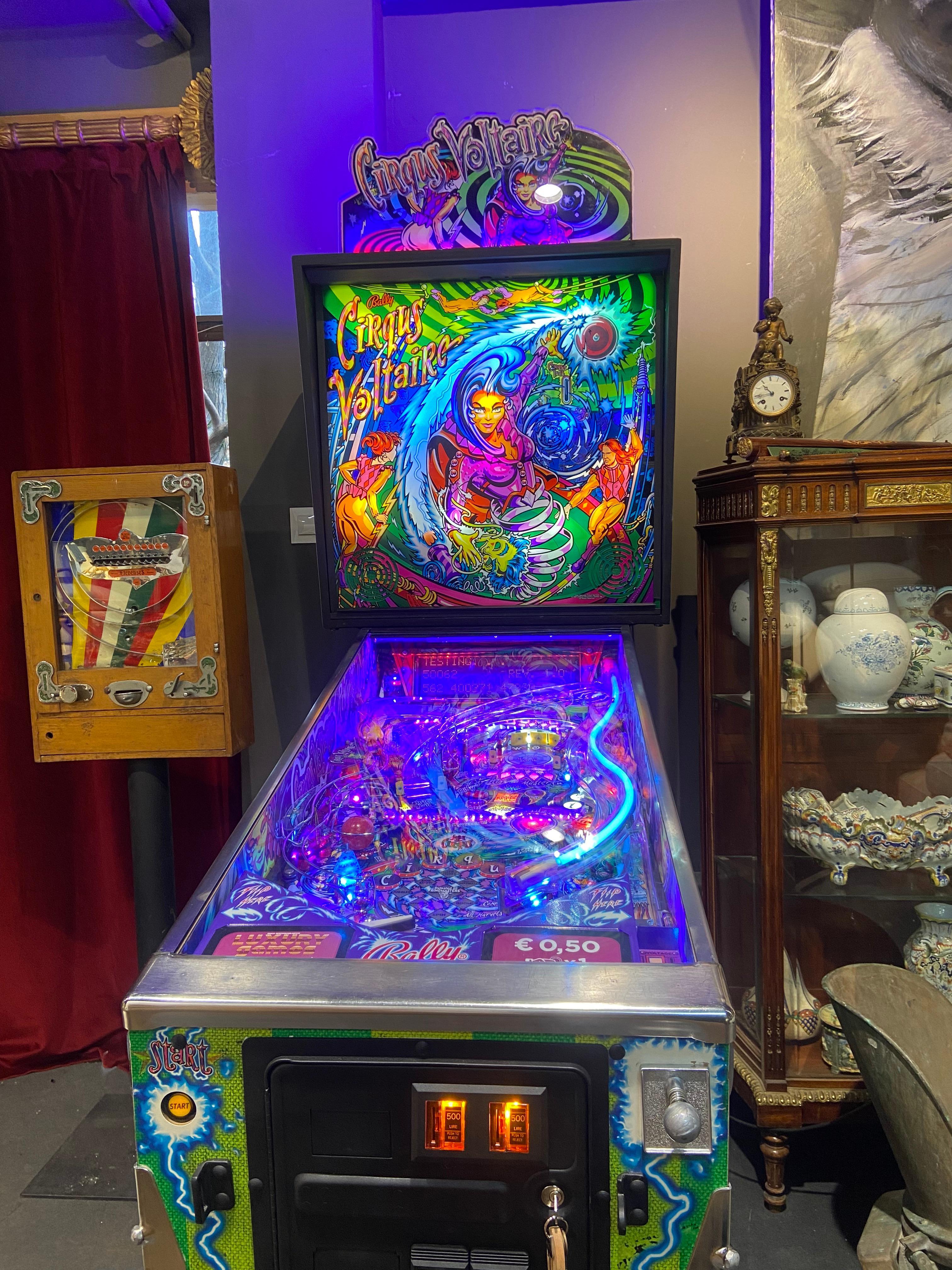 20th Century Legendary Circus Voltaire Pinball Game by Williams Electronic Games Made in 1997 For Sale