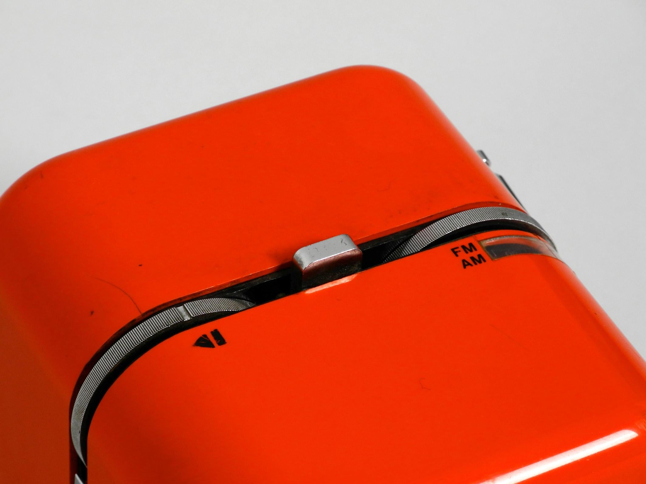 German Legendary Orange Cube Radio by Dario & Mario Bellini for Siemens, 1968