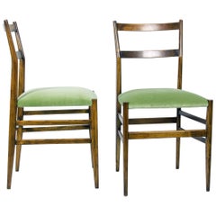 Leggera Dining Chairs by Gio Ponti for Cassina, 1950s, Set of 2