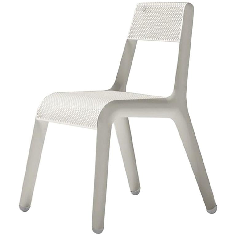 Leggera Polished White Matt Color Carbon Steel Seating by Zieta For Sale