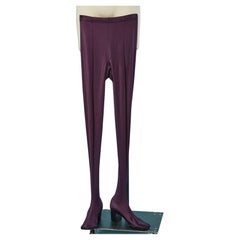 Legging-boots in deep purple lycra
