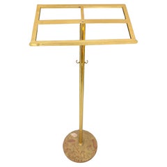 Brass altar lectern with vintage 1990s Italian marble base