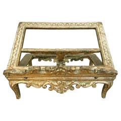 Leggio da Tavolo Rococo Veneziano in Legno Scolpito e Dorato Metà 1700