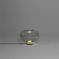 'LEGIER' LED Contemporary Table Lamp with Murano Inspired Glass Lamp Shade