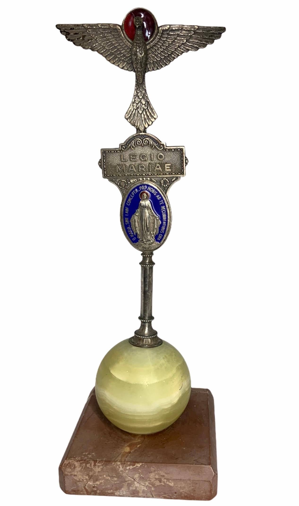 Enameled Legio Mariae Devotional Statue