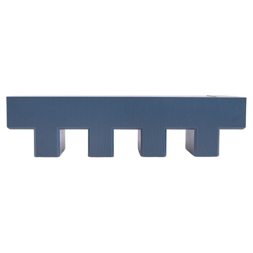 Panchina Lego con vano portaoggetti, Blu Ombra