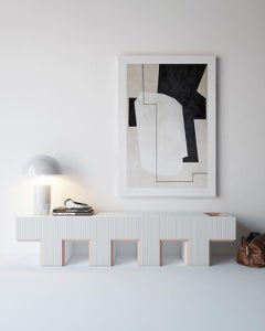 Lego Bench with a Storage Slot, White