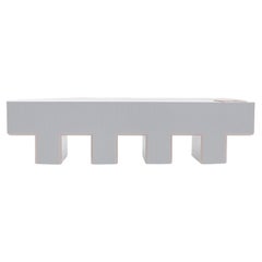 Banc Lego avec fente de rangement, blanc