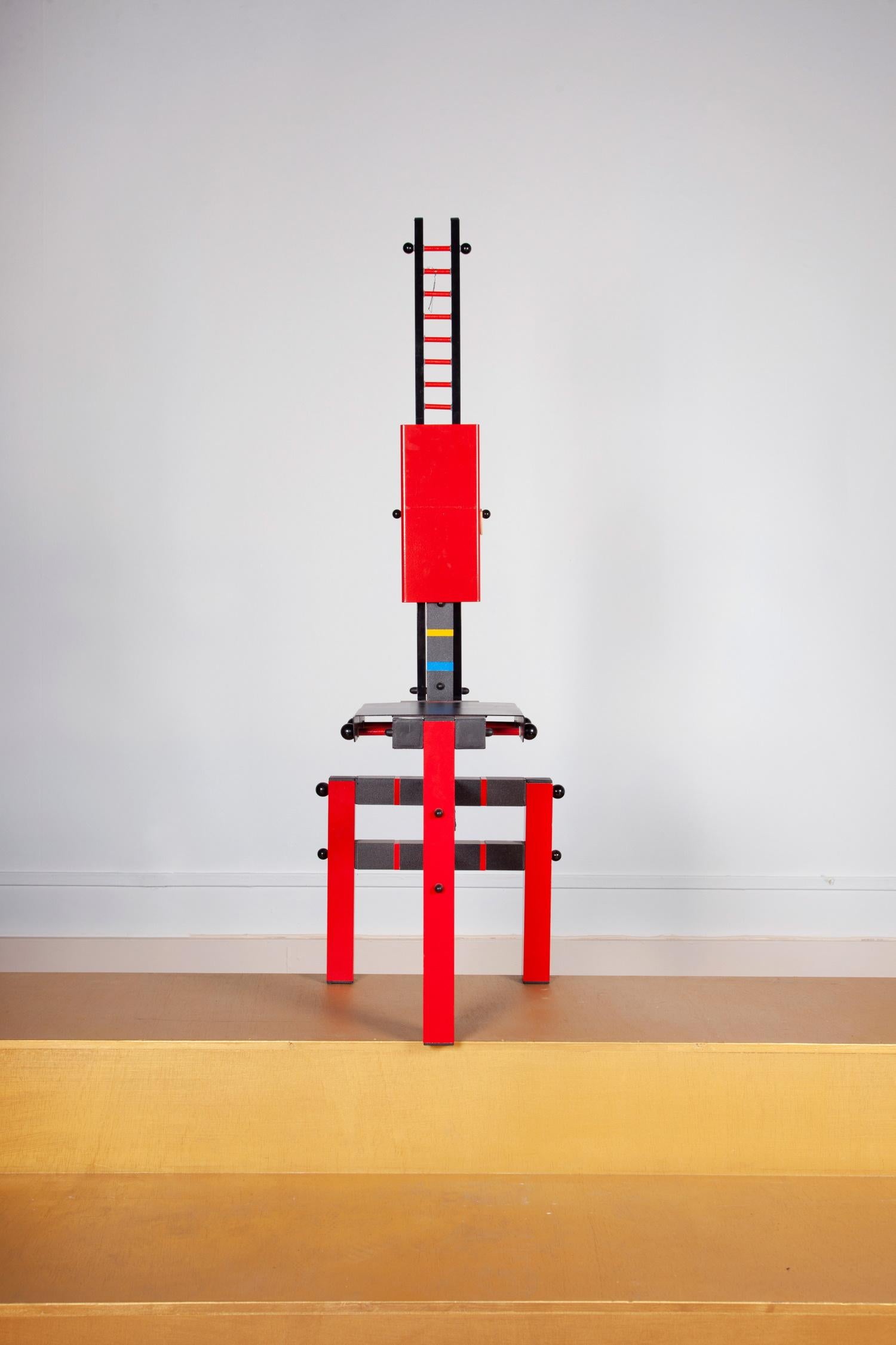 Late 20th Century Lego Red-Yellow Chair