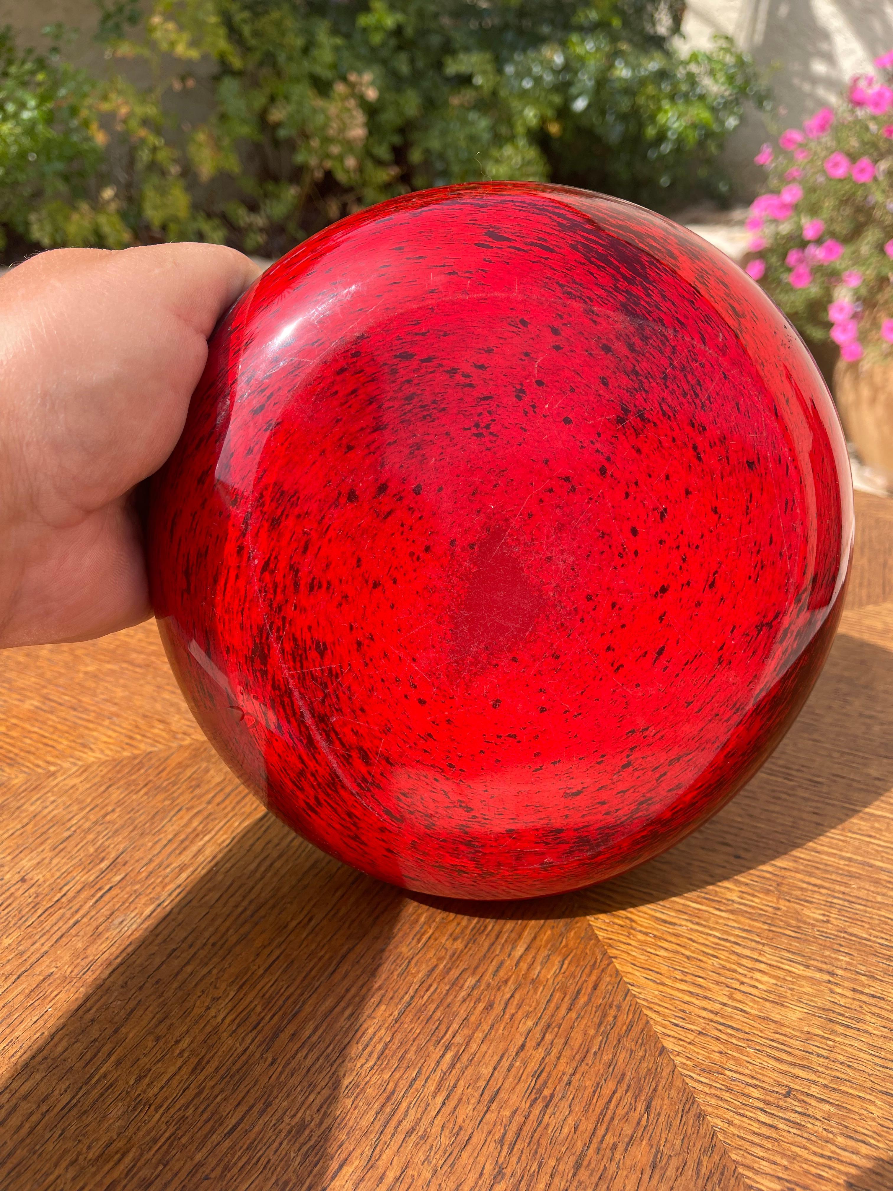 Legras - Coupe Art Déco en verre rouge en vente 3