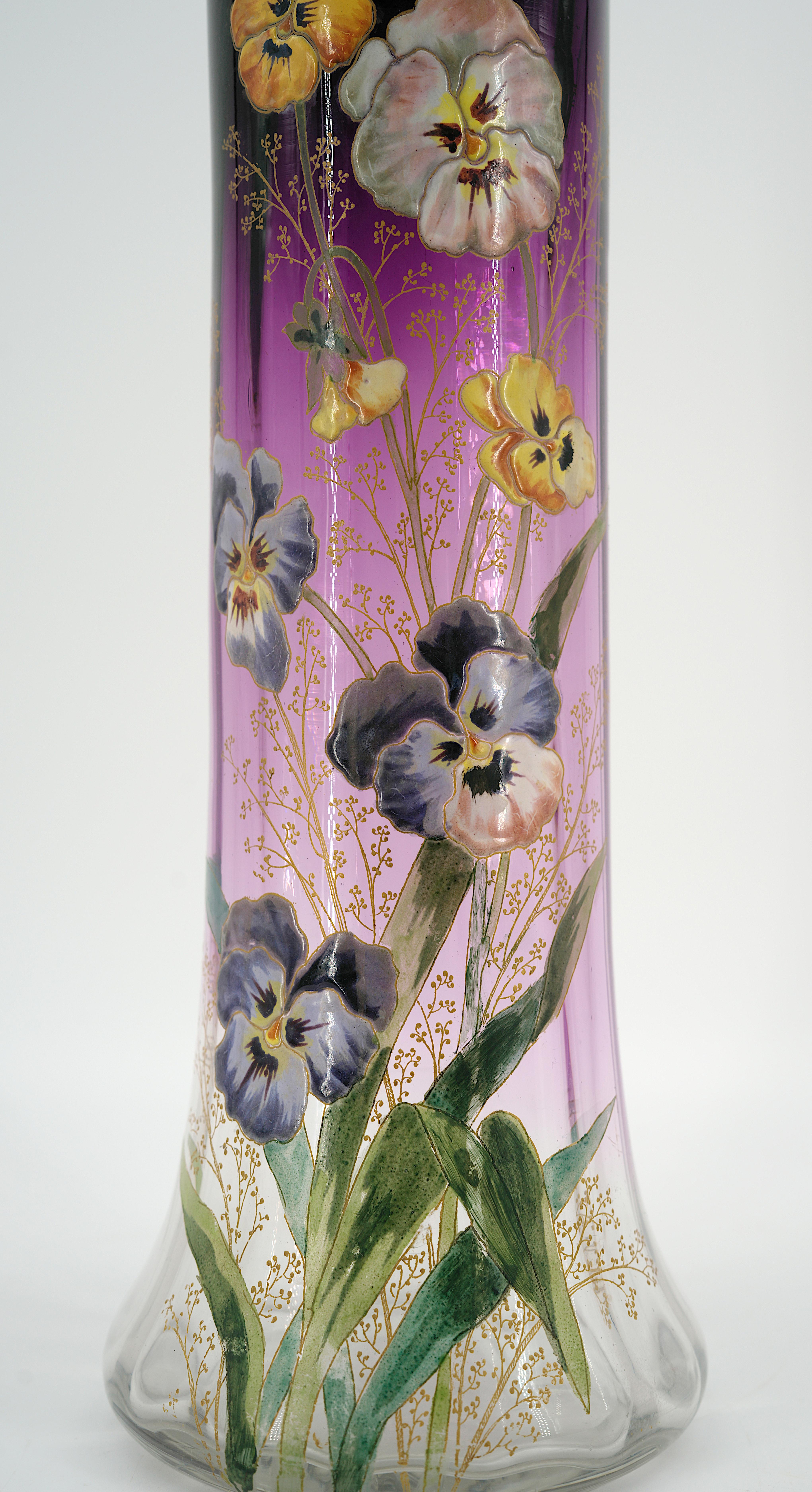 Francese Vaso smaltato Art Nouveau LEGRAS, 1890 in vendita