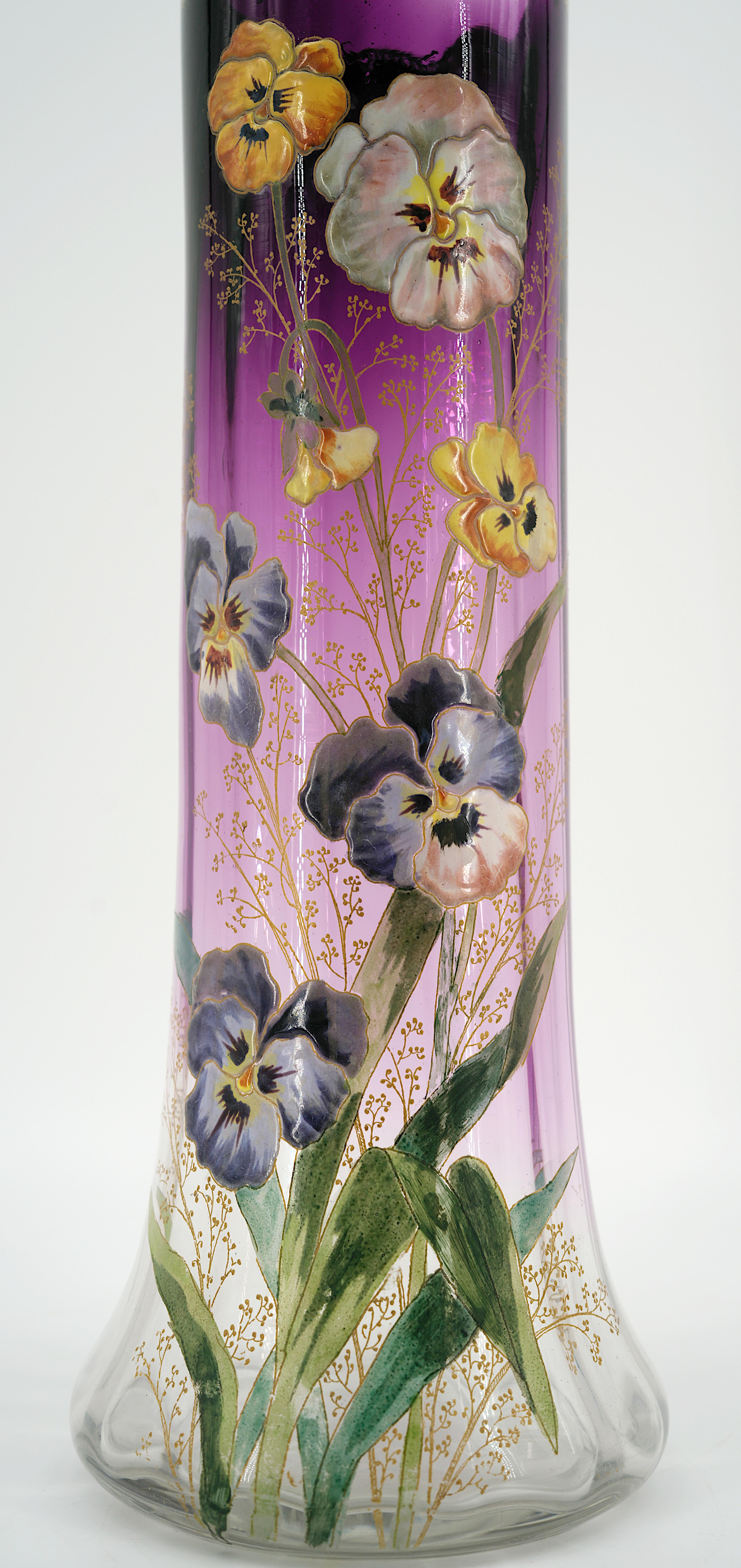 Smaltato Vaso smaltato Art Nouveau LEGRAS, 1890 in vendita