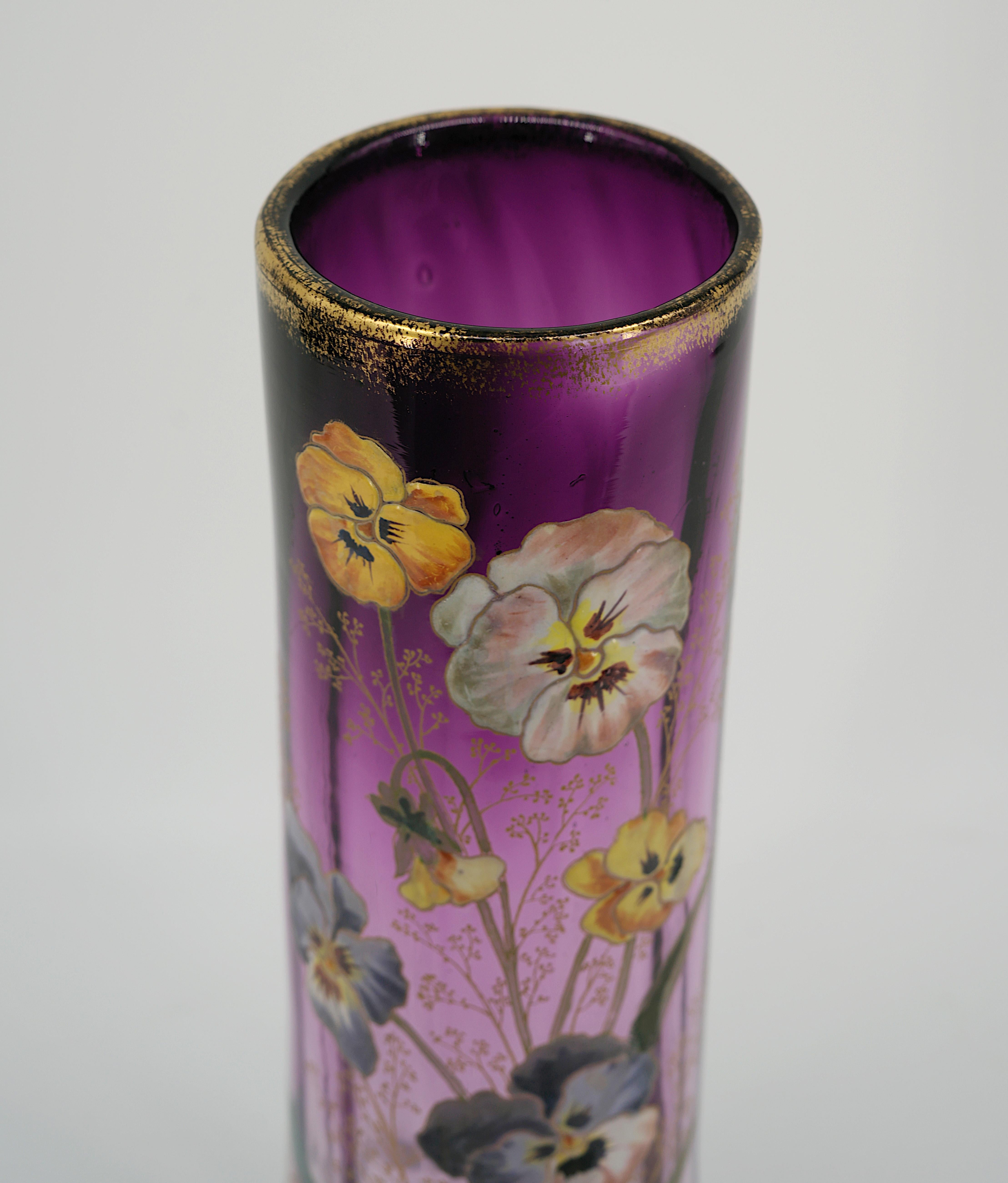 Vaso smaltato Art Nouveau LEGRAS, 1890 In condizioni ottime in vendita a Saint-Amans-des-Cots, FR