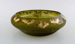 Legras, France, Large Bowl in Mouth Blown Art Glass with Foliage