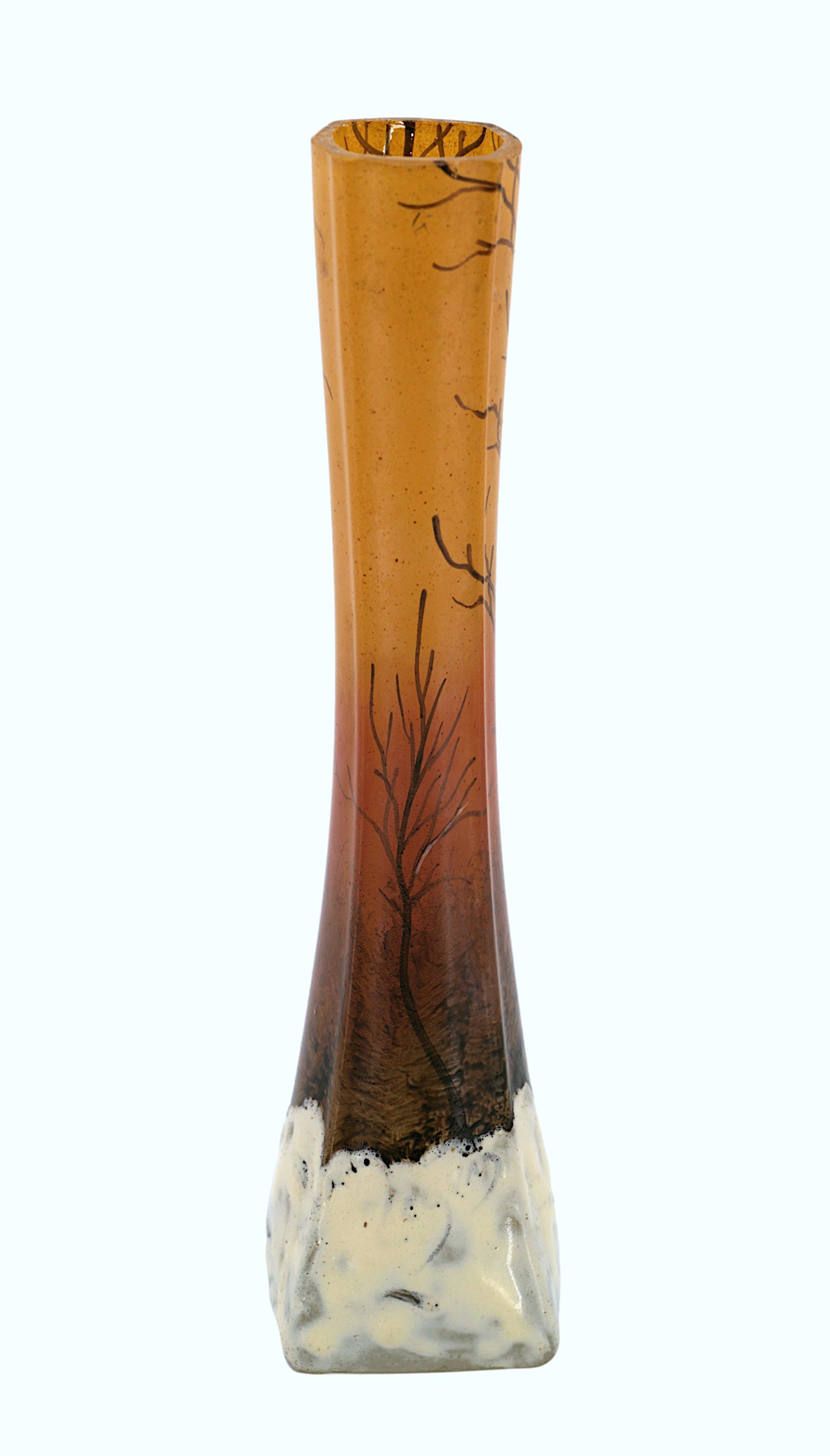 Vaso a fiore singolo francese smaltato LEGRAS, 1900 In condizioni buone in vendita a Saint-Amans-des-Cots, FR