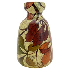 Legras French Art Nouveau Enameled Vase, Early 1900s