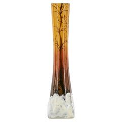 LEGRAS Französische emaillierte einreihige Blumenvase, 1900er Jahre