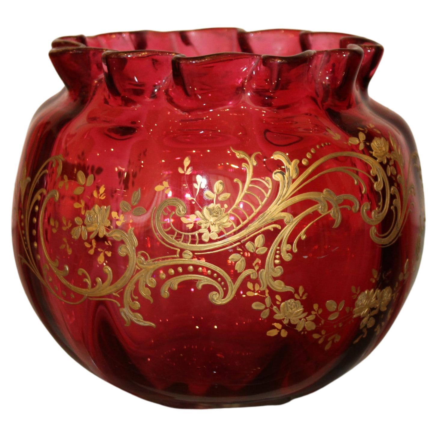 Legras Glass Vase, France, 20th Century