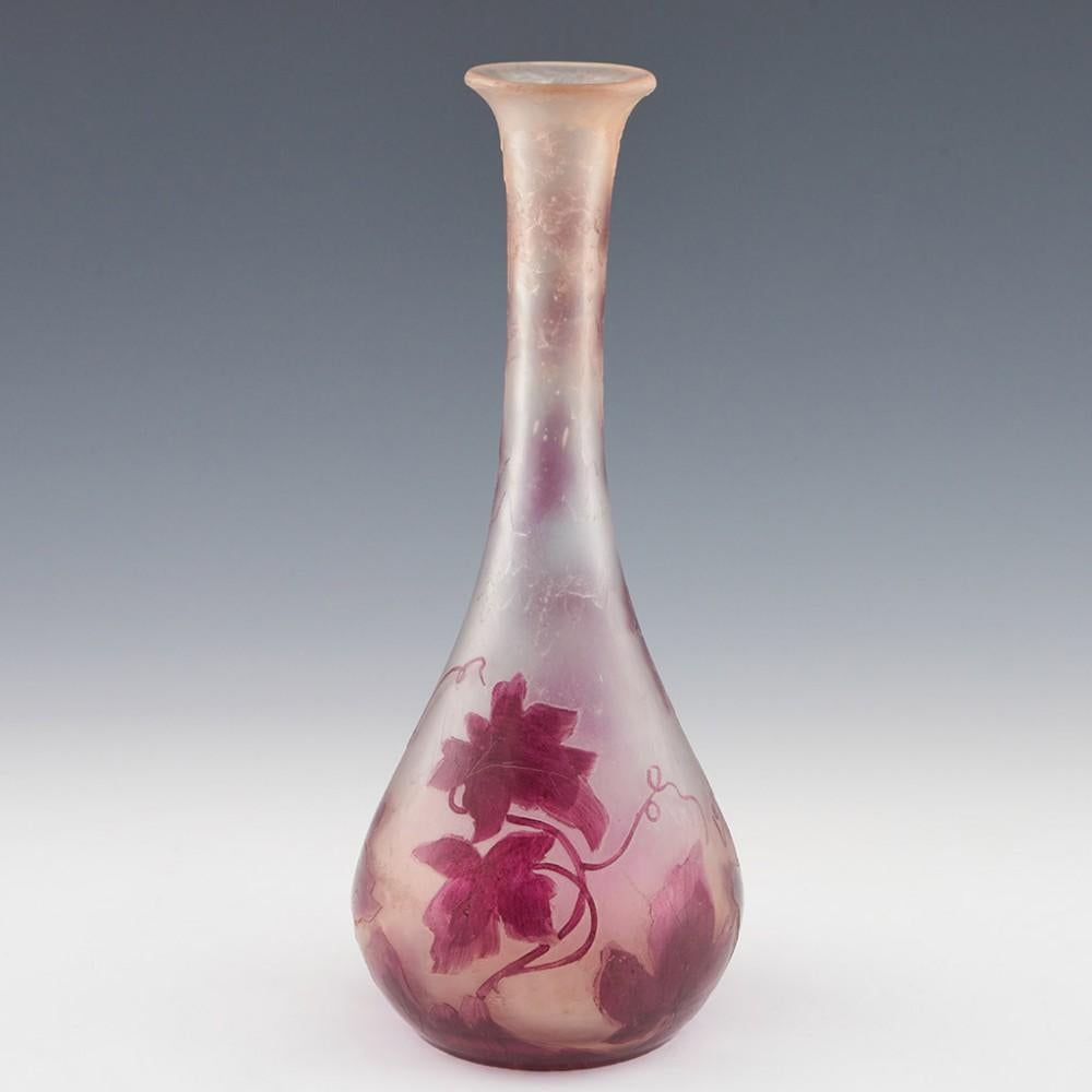 Art Nouveau Legras Rubis Series Cameo Vase, c1910 For Sale