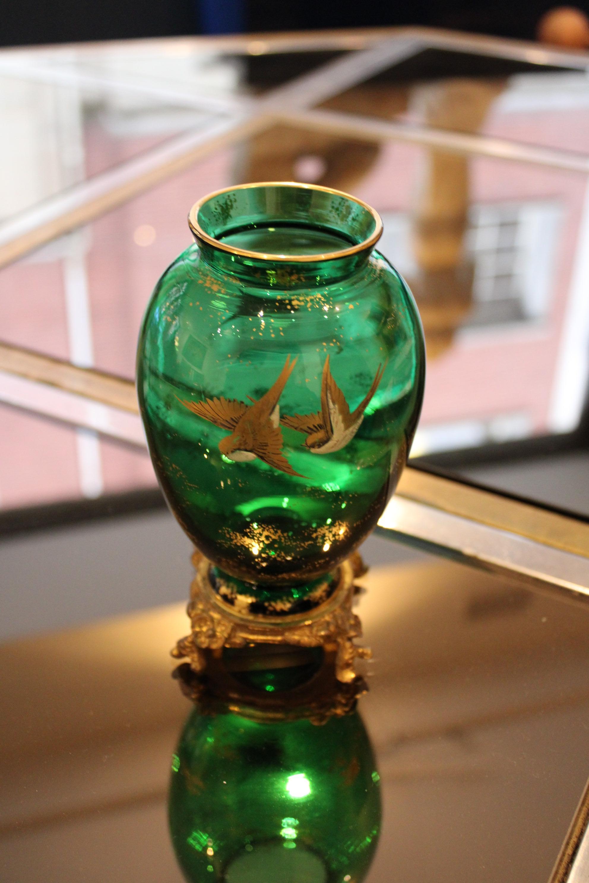 Glass Legras Vase, France 20th Century