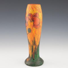 Legras Vase or Lamp Base with Enamelled c1920
