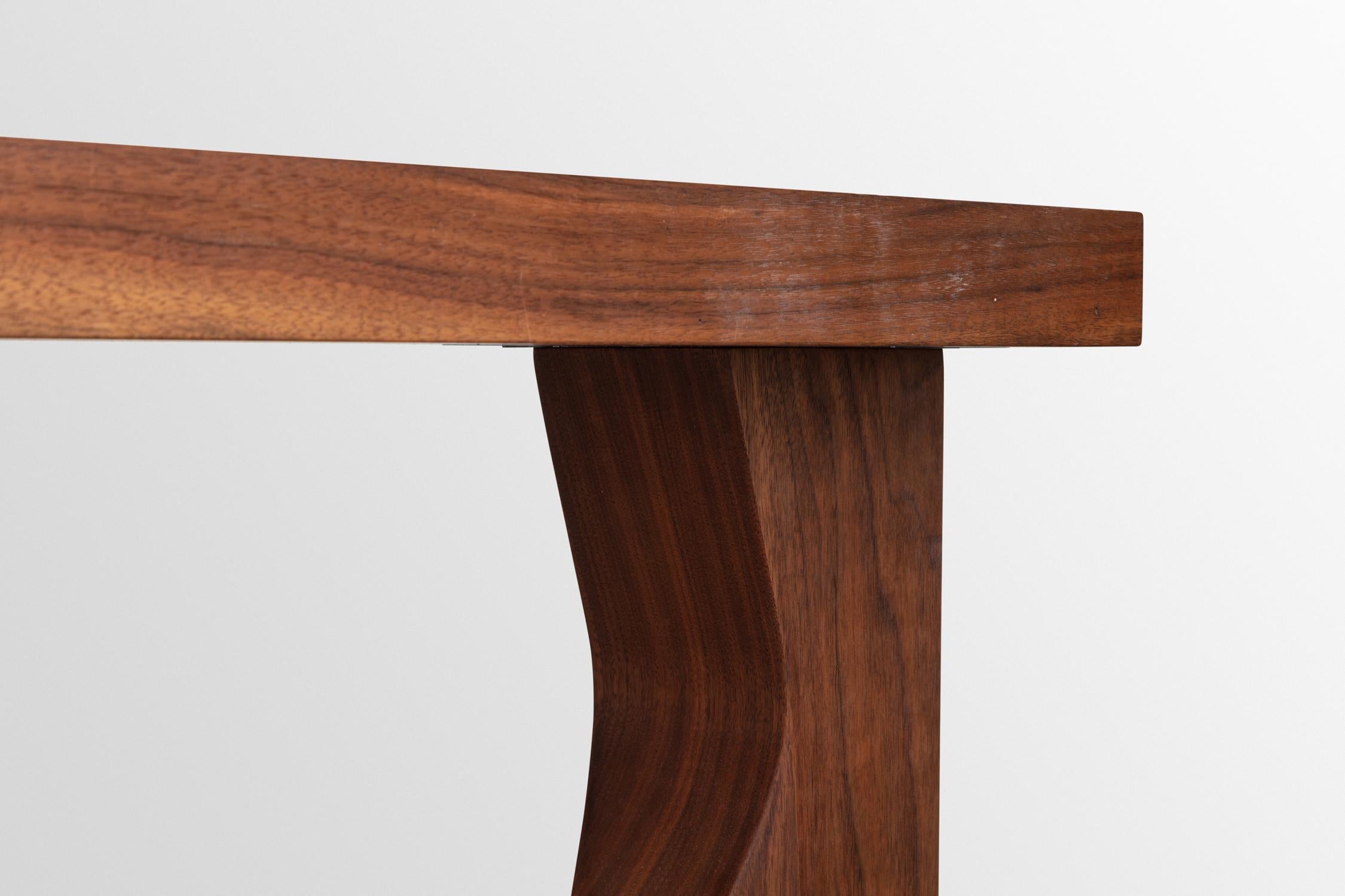 American Legs Handcarved Walnut Dining Table For Sale