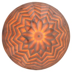 Lehariya Cone Globe in White Marble Handcrafted in India