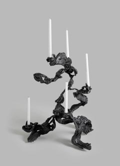Chandelier moderne en laiton, modèle « Leher Large » en laiton, collection « Viya » de Vikram Goyal