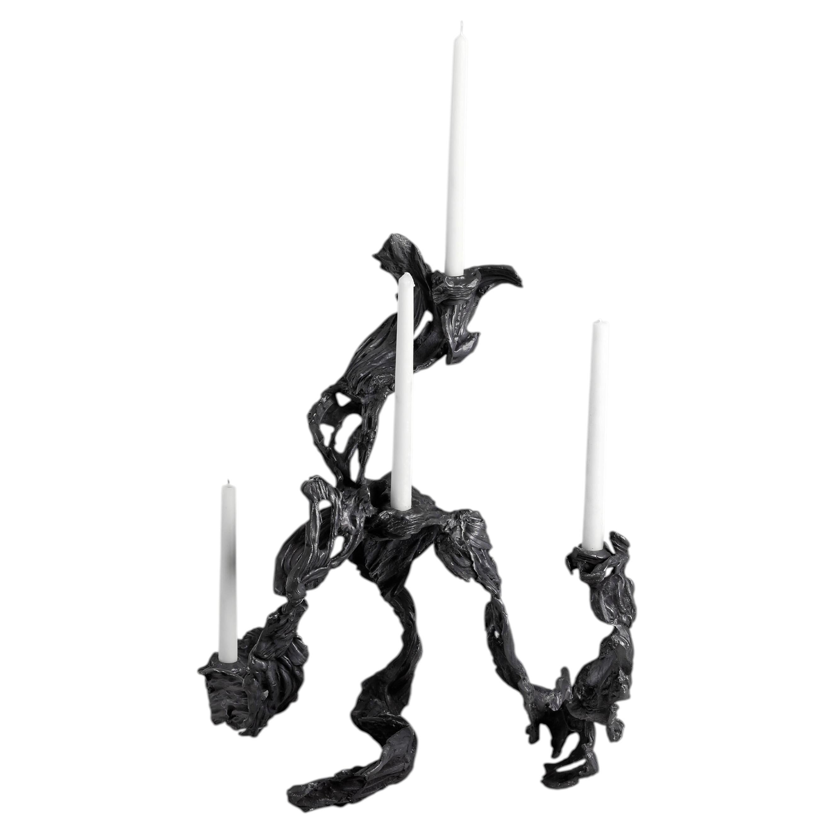 Modern Brass Candelabra, Leher Medium in Brass, Viya by Vikram Goyal For Sale