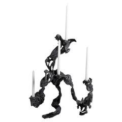 Modern Brass Candelabra, Leher Medium in Brass, Viya by Vikram Goyal
