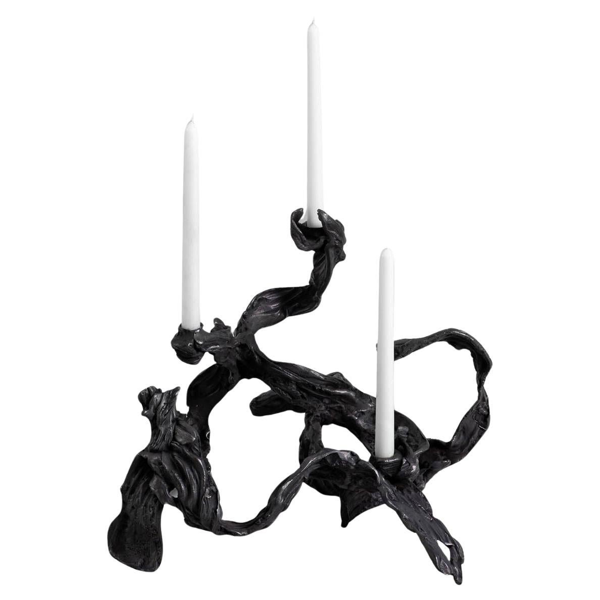 Leher Candelabra Small in Brass, Viya by Vikram Goyal