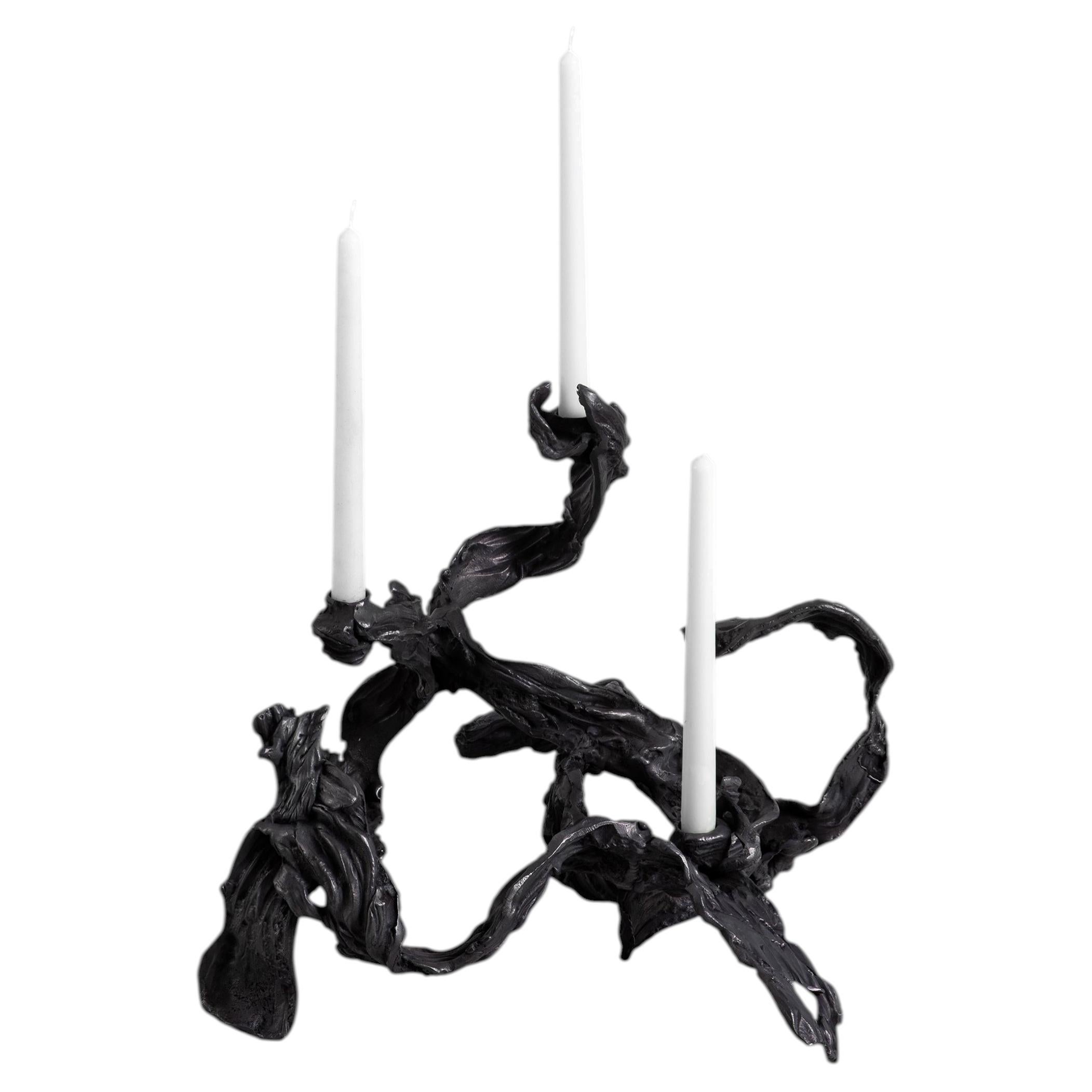Leher Candelabra Small in Brass, Viya by Vikram Goyal