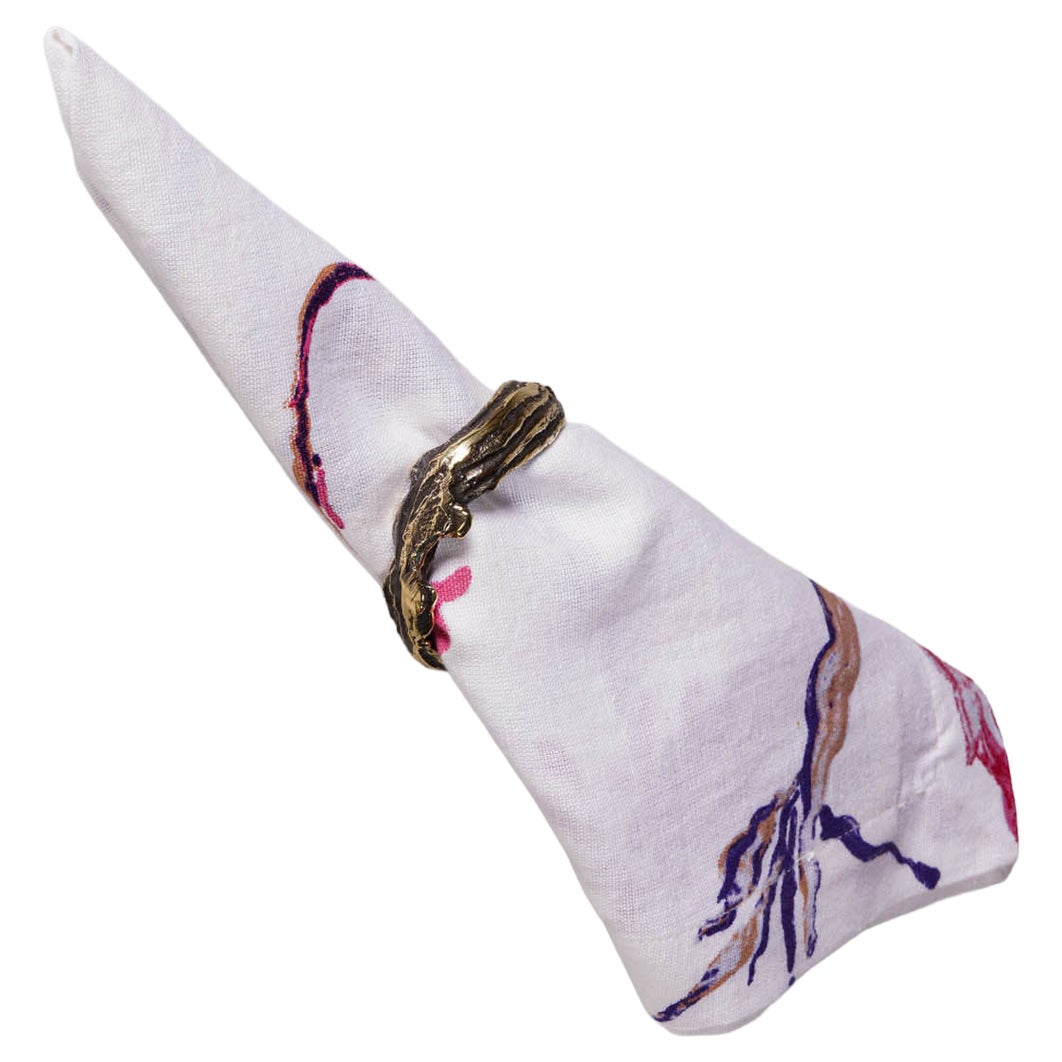 Leher Napkin Rings in Brass, Viya by Vikram Goyal