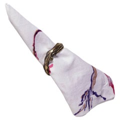 Leher Napkin Rings in Brass, Viya by Vikram Goyal