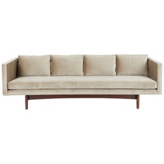 Lehigh-Leopold Floating Sofa on Walnut Base