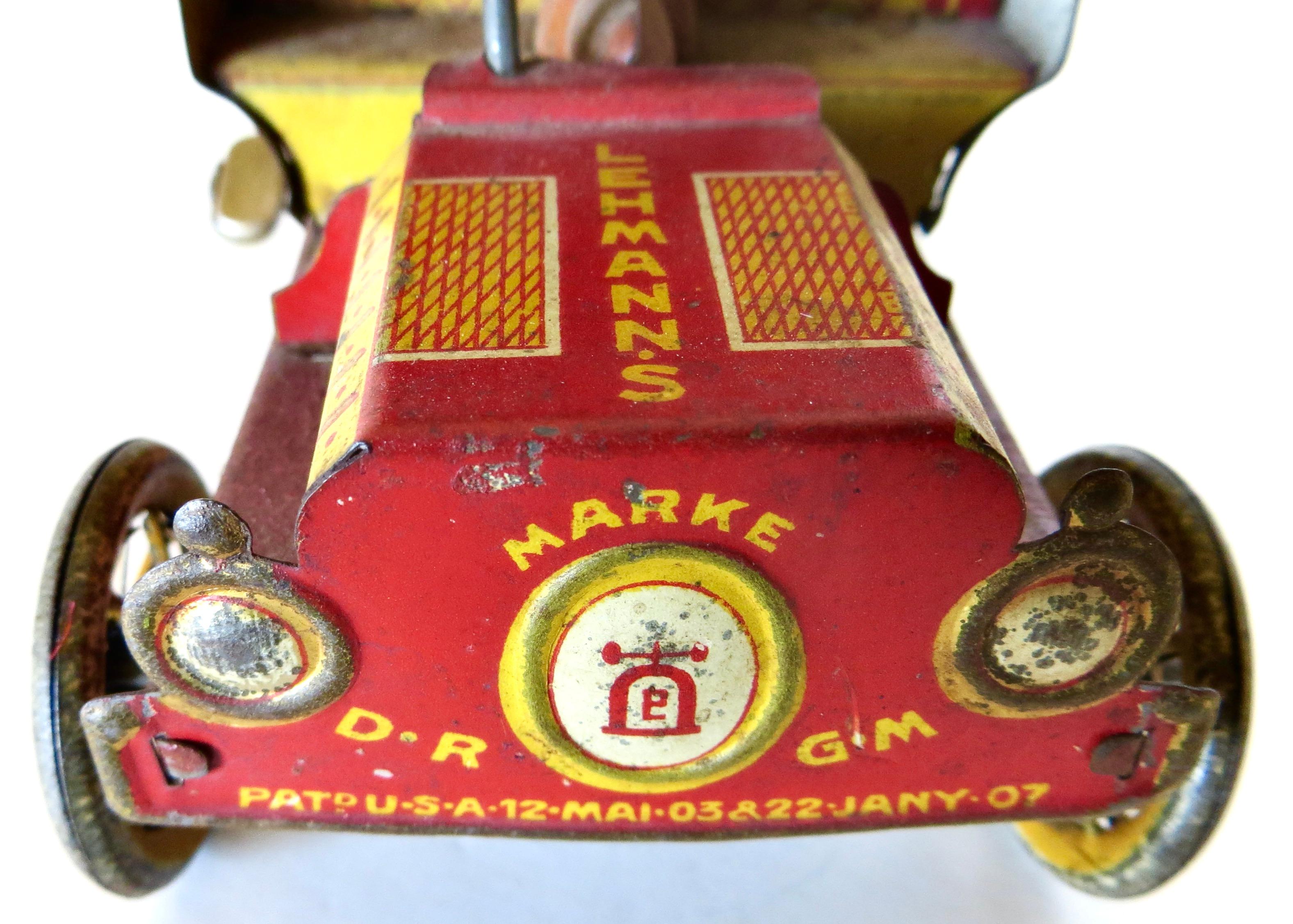 Début du 20ème siècle Jouet à remontoir allemand Lehman Autobus d'Ernest Paul Lehman Company, vers 1903 en vente