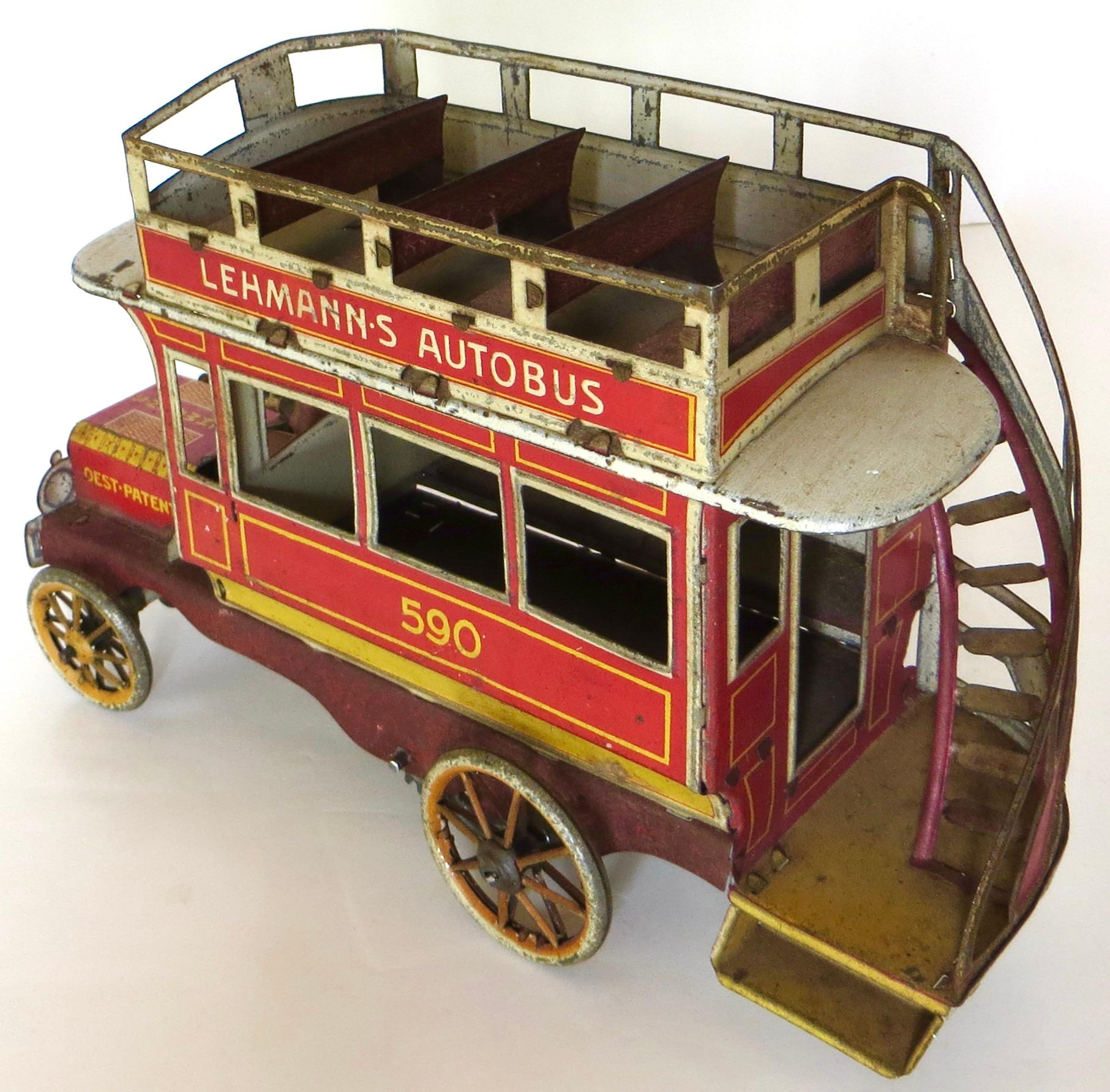 Artisanat Jouet à remontoir allemand Lehman Autobus d'Ernest Paul Lehman Company, vers 1903 en vente