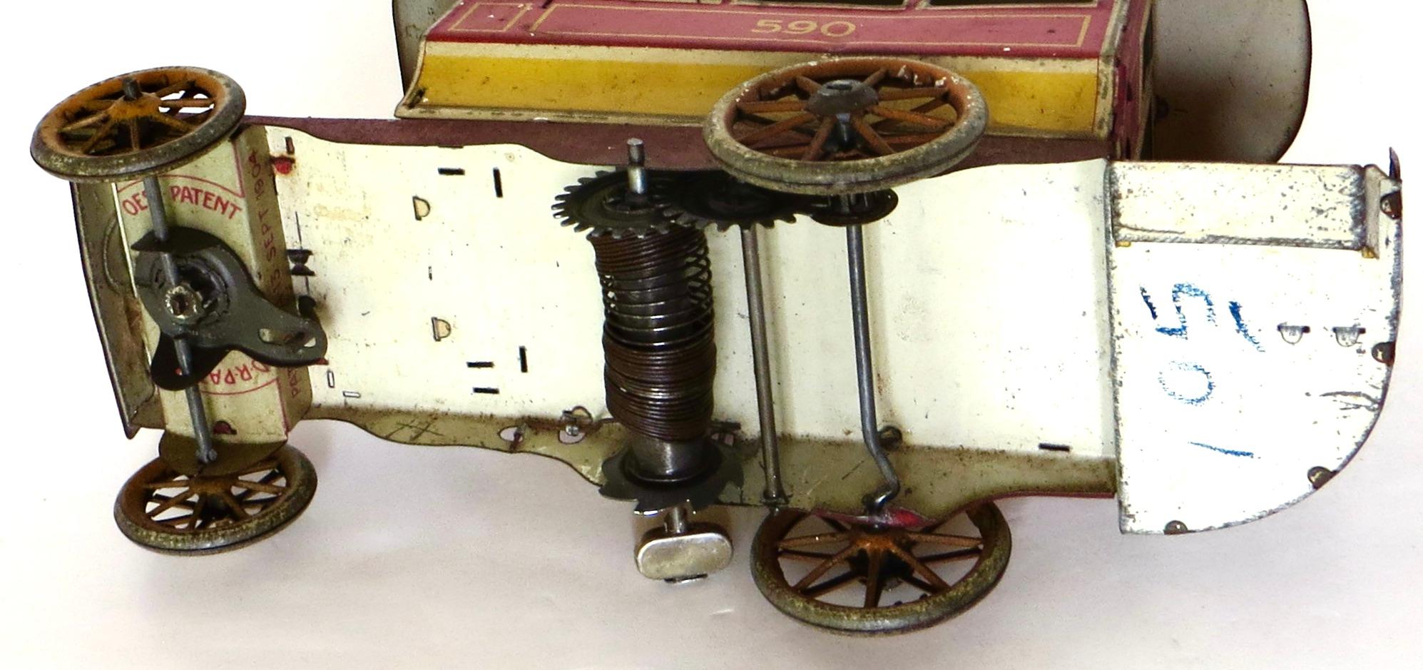 Jouet à remontoir allemand Lehman Autobus d'Ernest Paul Lehman Company, vers 1903 Bon état - En vente à Incline Village, NV