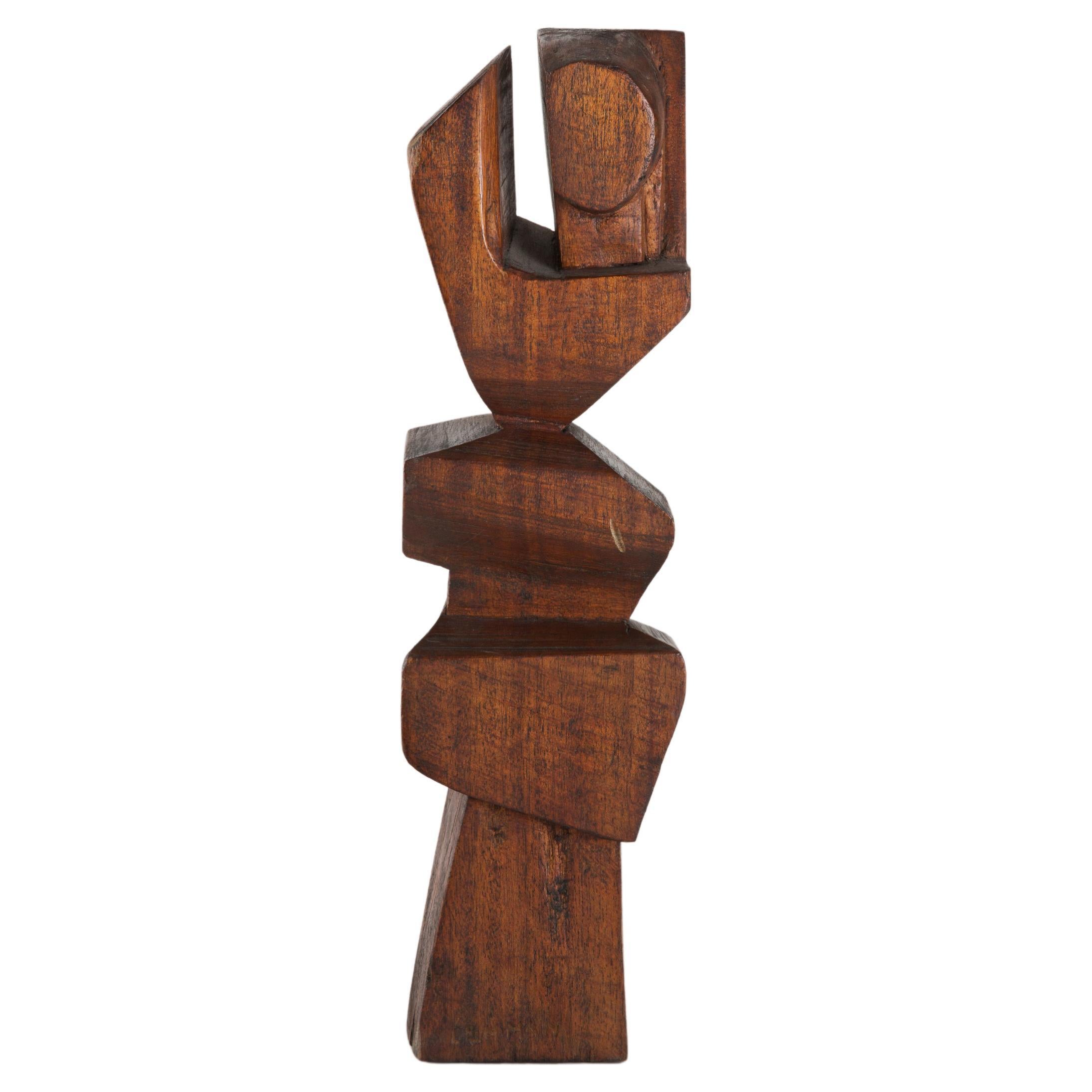 Lehman Wood Modernist Sculpture, circa 1960