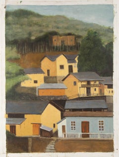 Lei Wang Landscape Original Oil On Canvas "Front and Back"