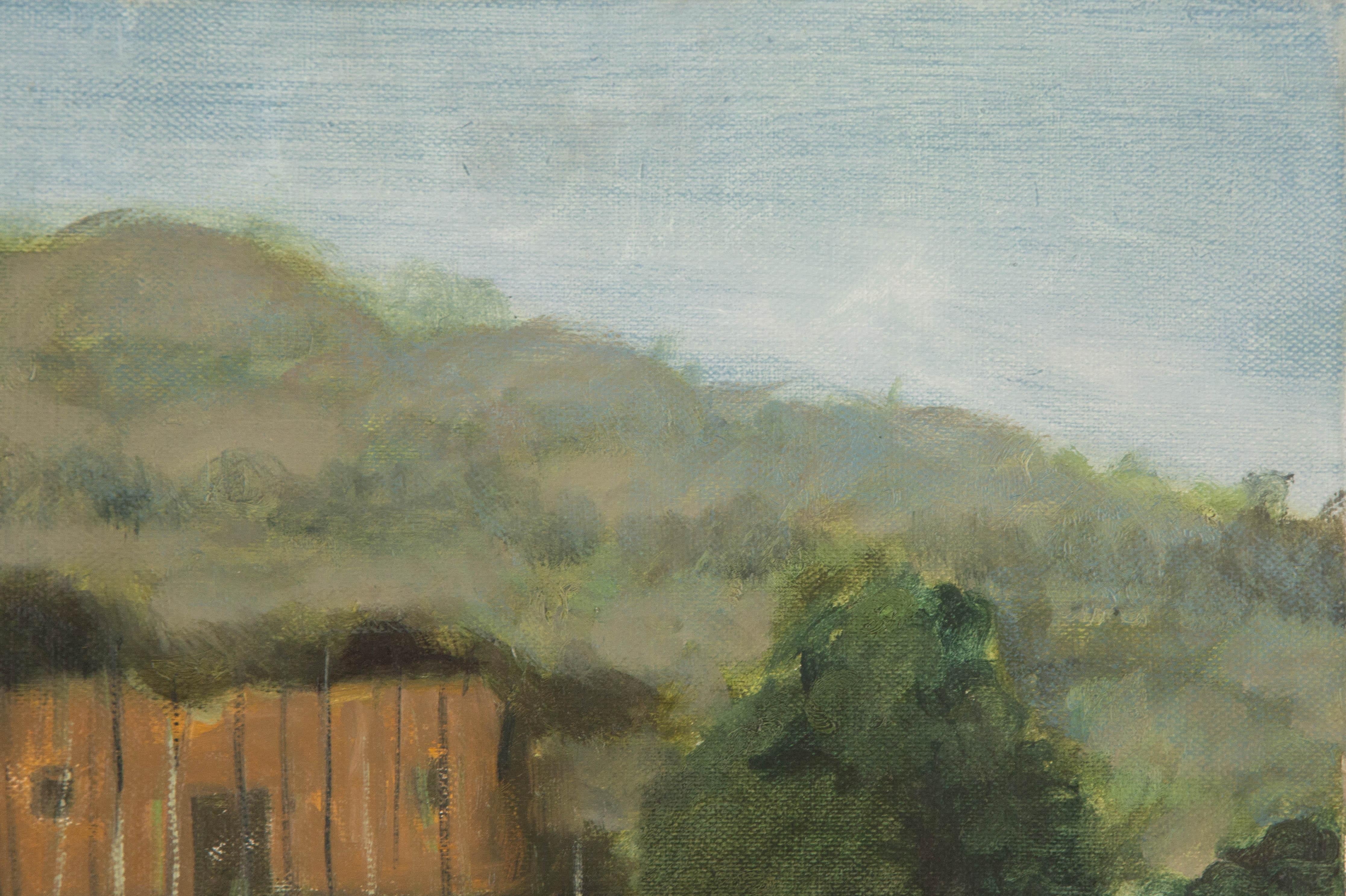 Lei Wang Landscape Original Oil On Canvas 