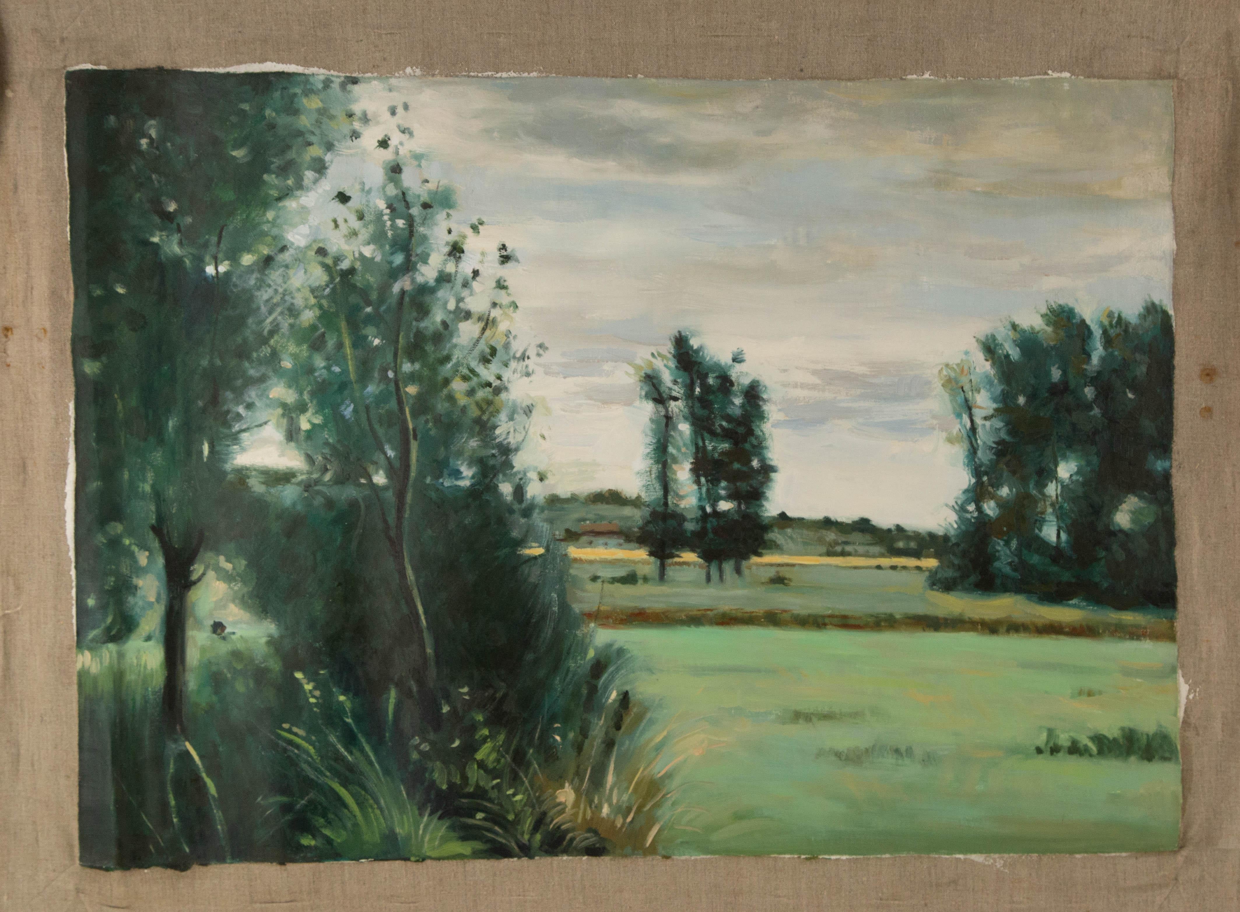 Lei Wang Landschaft Original Öl auf Leinwand 