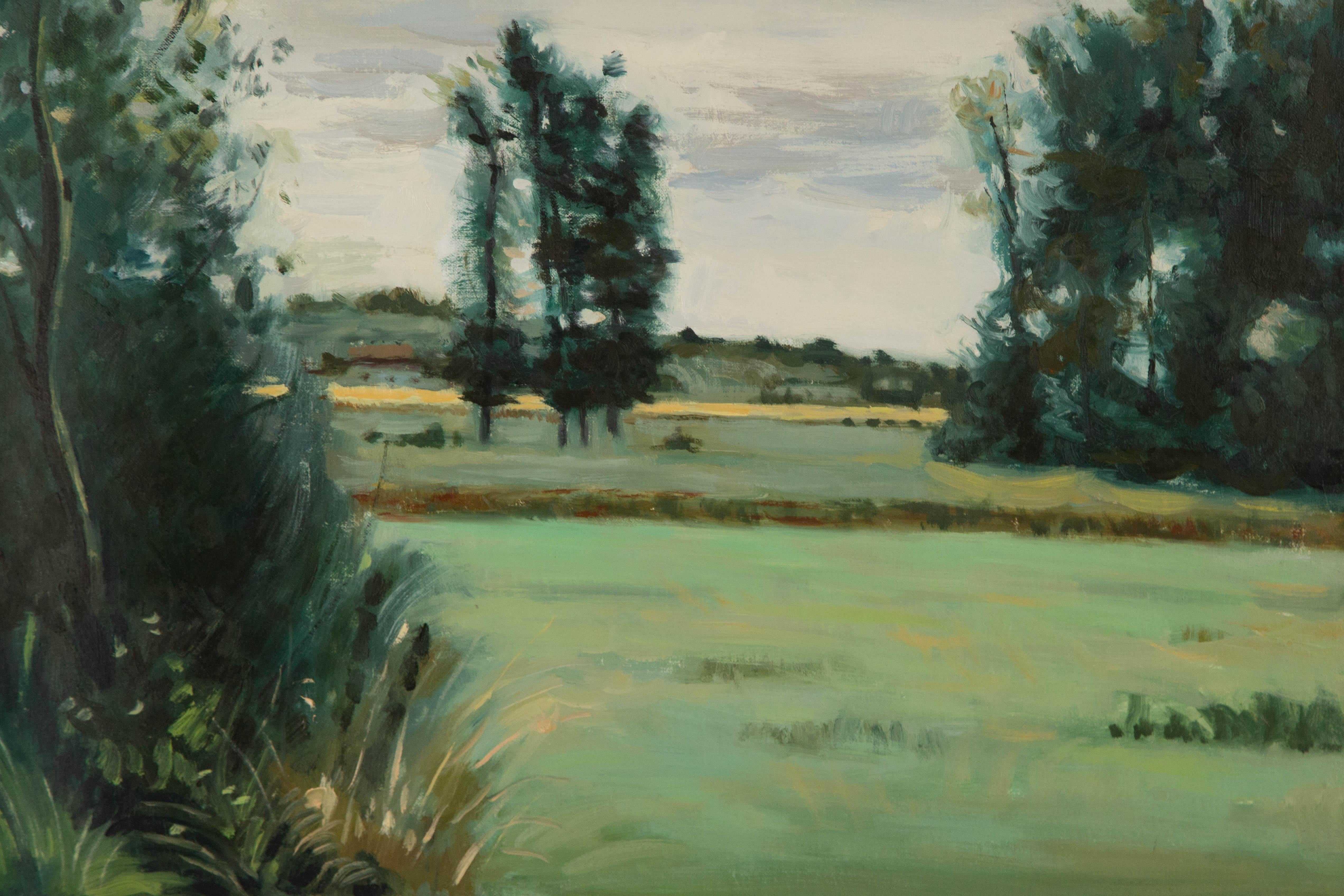 Lei Wang Landschaft Original Öl auf Leinwand 