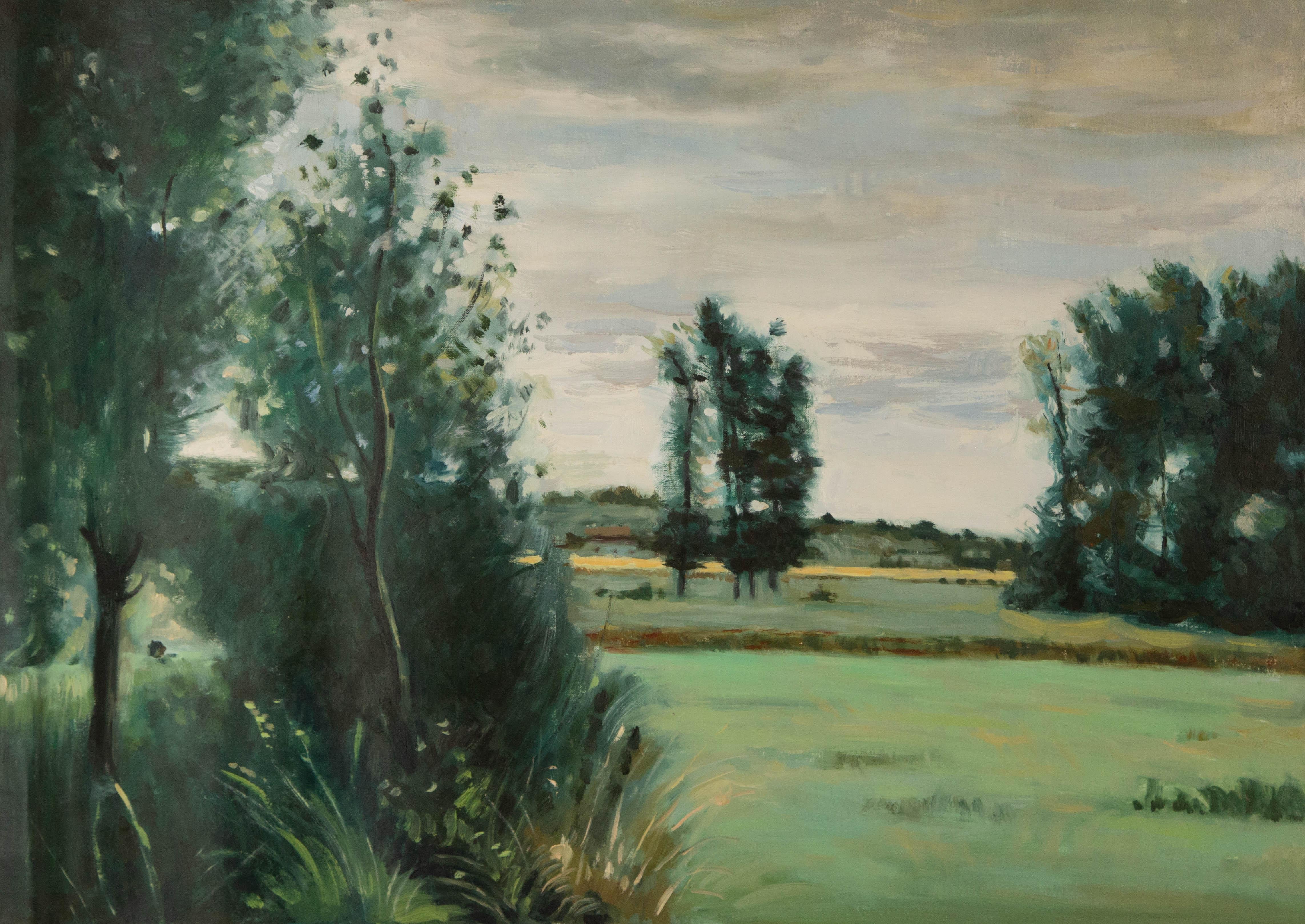  Titel: Grün
 Medium: Öl auf Leinwand
 Größe: 21 x 29,5 Zoll
 Rahmen: Einrahmungsmöglichkeiten vorhanden!
 Zustand: Das Gemälde scheint in ausgezeichnetem Zustand zu sein.
 Hinweis: Dieses Gemälde ist nicht aufgespannt und wird gerollt versandt, es