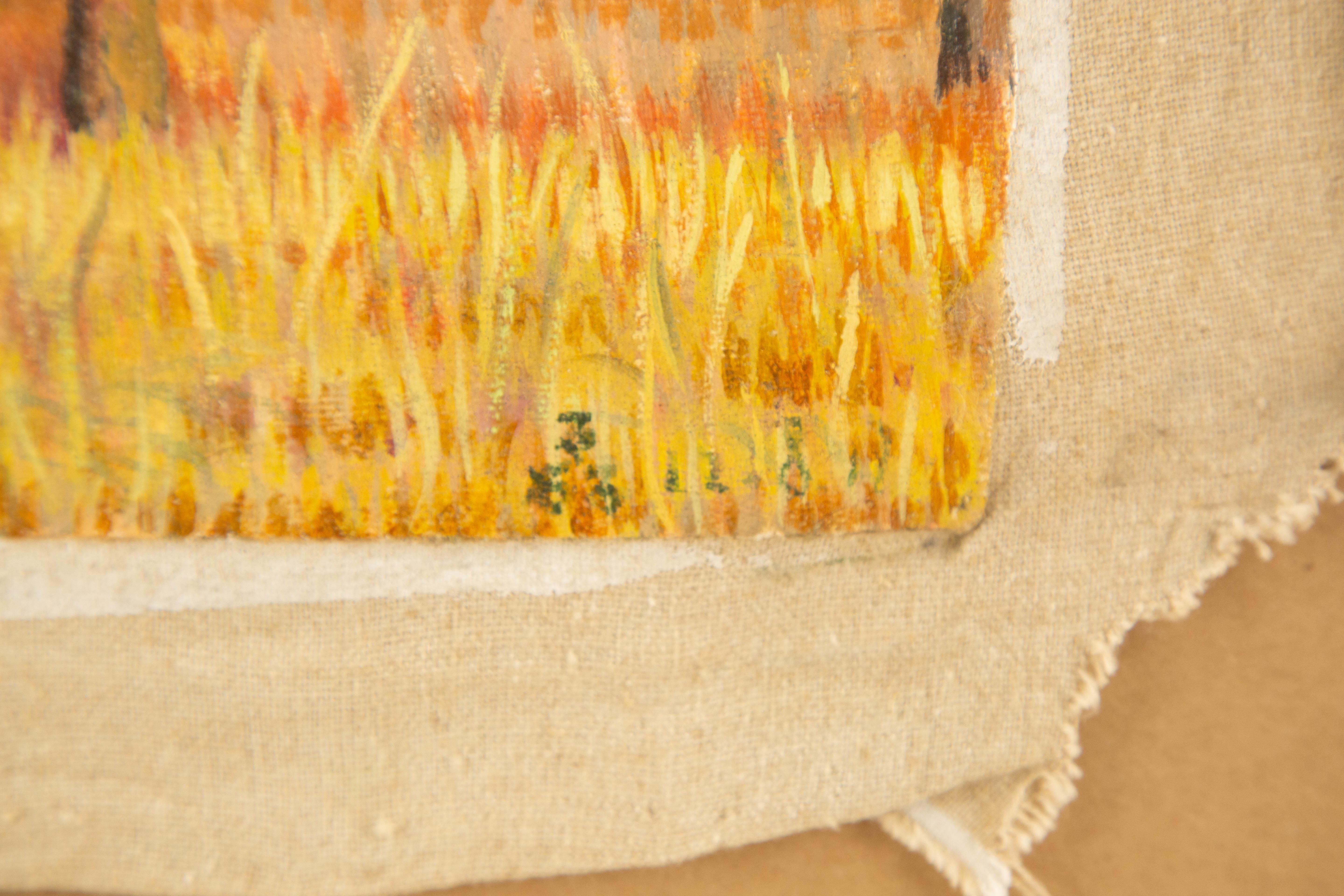 Lei Wang Landschaft Original Öl auf Leinwand 